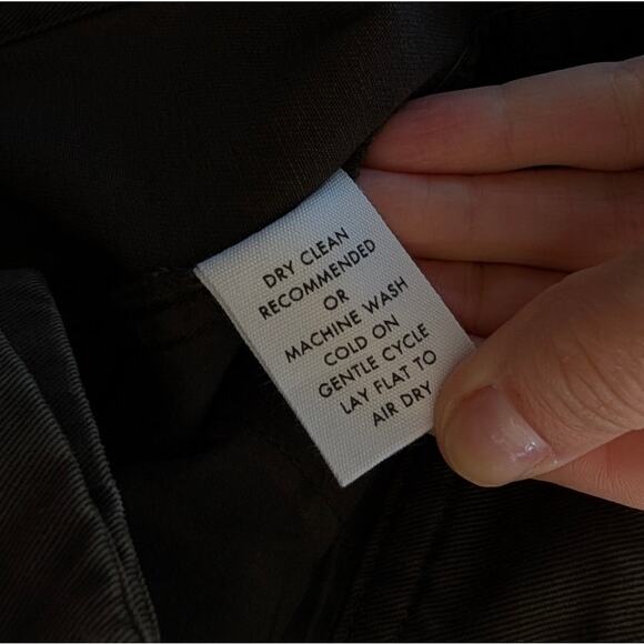 Apiece Apart Mirabelle Deep Olive High-rise Wide Leg Trouser Pants, size 12 - Picture 9 of 9